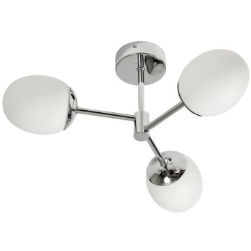 Klasen 3 nedpendlet taklampe, diameter 47 cm IP44, Krom