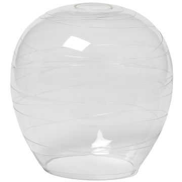 Falun rund, diameter 21 cm, Klart glass