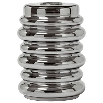 Falun Vas, diameter 16 cm, Røykfarget glass