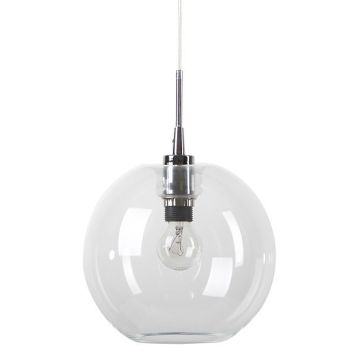 Gloria T1070 glasspendel, diameter 16 cm, Klart glass, Krom (begrenset antall)