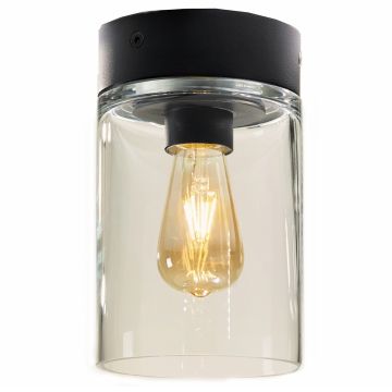 TESLA CEILING ALU ANTHRACITE HAND MADE CLEAR GLASS DECORATIEVE LED BULB 220V/E27 300LM/2200K