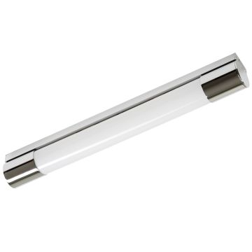 Kalven vegglampe med stikkontakt, 9W LED 3000K 750lm, lengde 80 cm, Krom