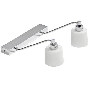 Tärnö 2 vegglampe IP44, bredde 30 cm, Krom