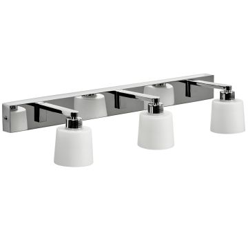 Ulvö 3 vegglampe IP44, bredde 60 cm, Krom