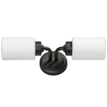 Boda dobbel vegglampe E14 IP44, bredde 36 cm
