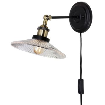 Cobble vegglampe, Antikk / Sort - LAGERSALG