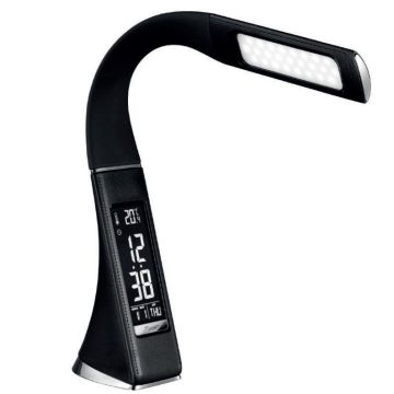 Watch & Light, skrivebordslampe med klokke og temperaturmåler