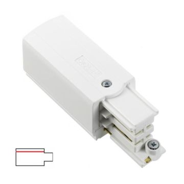Global Trac Pro Endetilkobling til 3T skinne XTS 12 (Venstre), Hvit