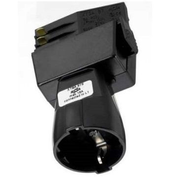 Global Trac Pro Schuko adapter XTSA 67S, Sort (RAL9005)