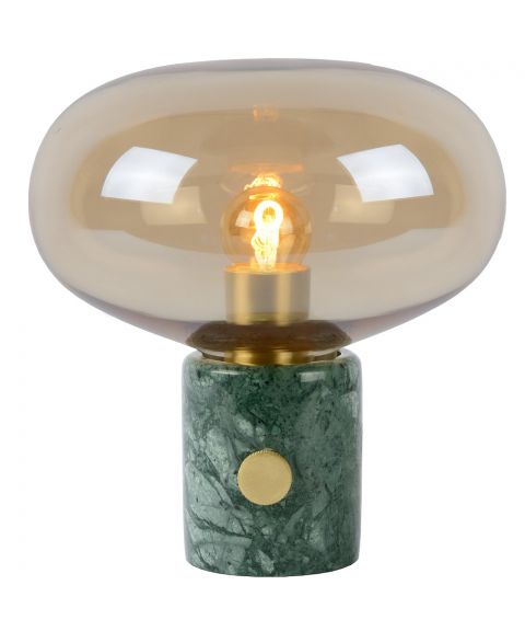 Charlize bordlampe, høyde 24 cm, i marmor og glass