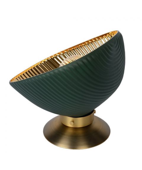 Goblett bordlampe, høyde 26 cm, Grønn/Gull