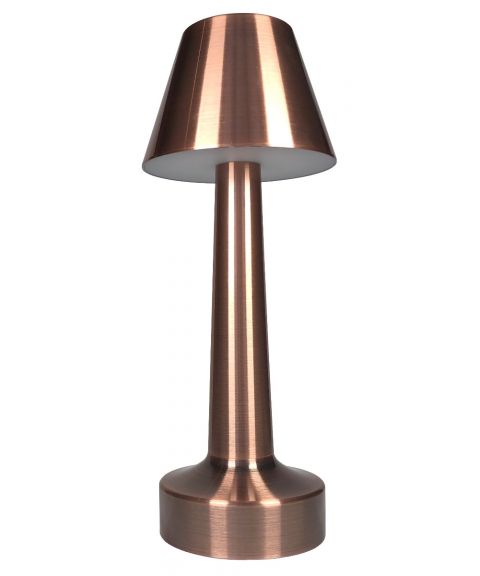 Cordless A oppladbar bordlampe, høyde 29 cm, Antikk kobber