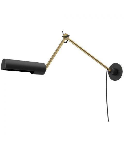 Slender vegglampe, Sort