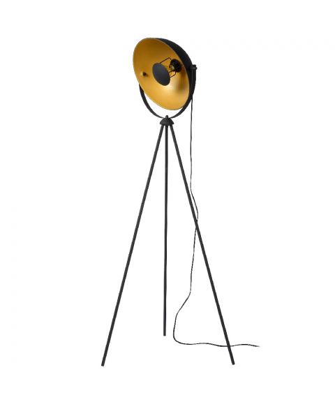 Alvaro gulvlampe, høyde 148 cm, Sort/Satin messing