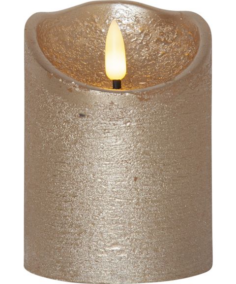 Flamme Rustic 10 cm kubbelys, Gull