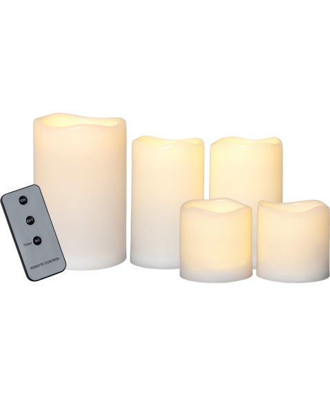 Paul kubbelys 5-pk 2x7,5, 2x12,5, 1x15, Elfenbenshvit