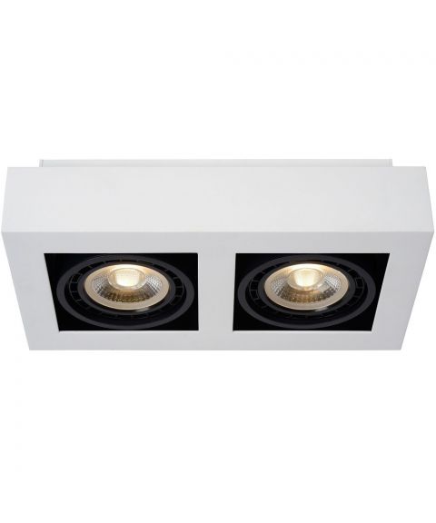 Zefix duo, inkl 12W Dim-To-Warm LED-pærer, Hvit