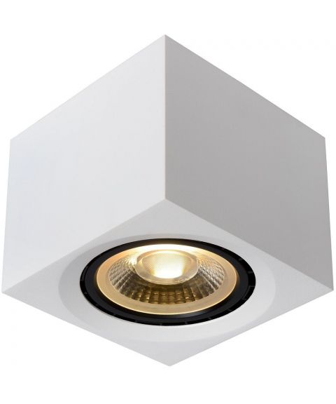 Fedler firkantet takspot, inkl LED-pære Dim-To-Warm