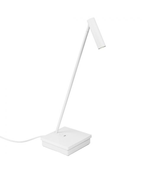 Elamp bordlampe med USB-utgang, Hvit