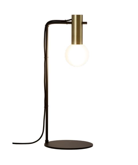 Nude bordlampe, høyde 51 cm, Sort / Matt gull