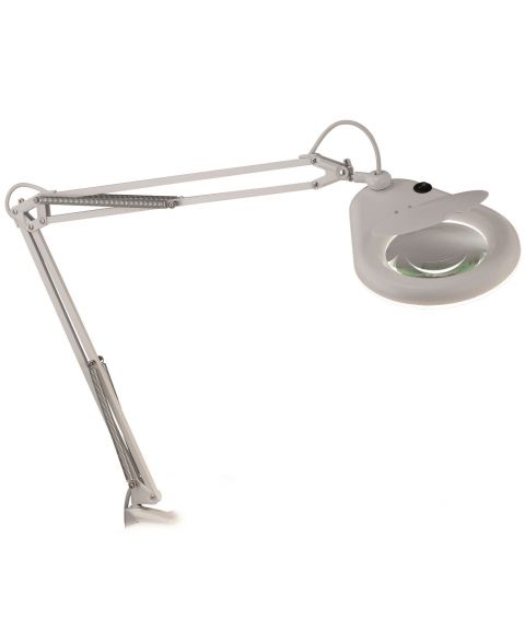 Fagernes bordlampe med forstørrelsesglass, Hvit