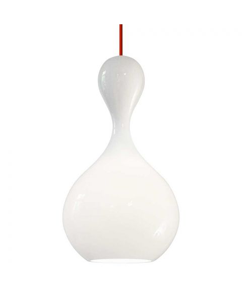 Blubb takpendel med 3 meter ledning, diameter 22 cm, Opalhvitt glass