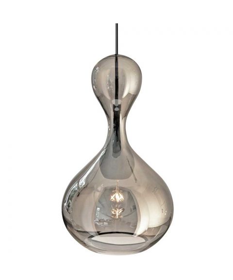 Blubb takpendel med 3 meter ledning, diameter 22 cm, Krom glass