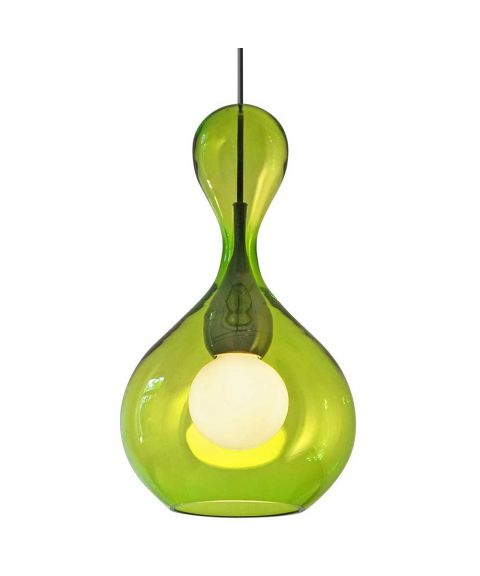 Blubb takpendel med 3 meter ledning, diameter 22 cm, Grønt glass