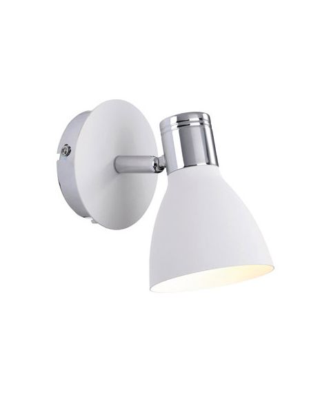 Huseby vegglampe, Krom/Hvit