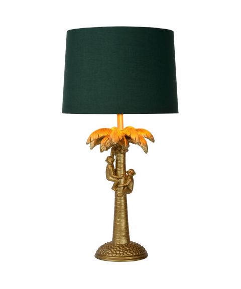 Coconut bordlampe, høyde 57 cm, Gull/Grønn