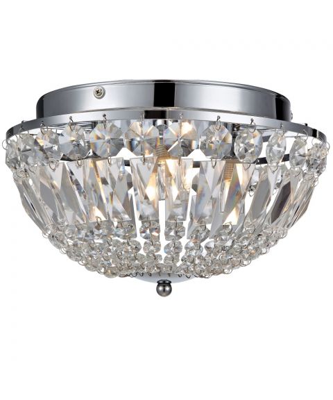 Estelle taklampe IP44, diameter 30 cm, Krom