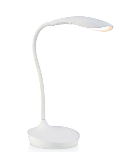 Swan bordlampe med stepdimmer og USB, LED 3000K 378lm, Hvit