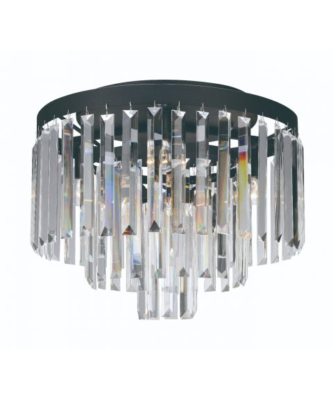 Ventimiglia 4 taklampe, diameter 42 cm, Sort