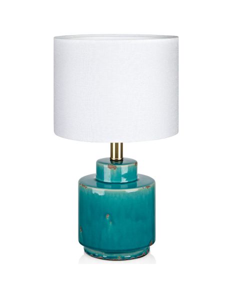 Cous bordlampe, høyde 41 cm, Antikkblå/Hvit