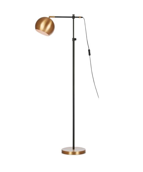 Chester gulvlampe, høyde 135 cm, Sort / Bronse