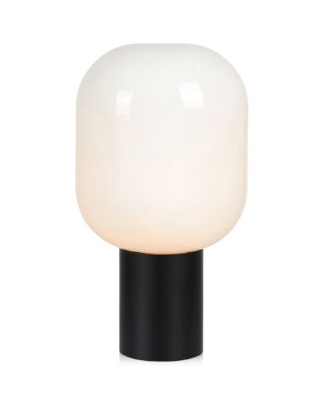 Brooklyn bordlampe, høyde 44 cm, Sort / Opal