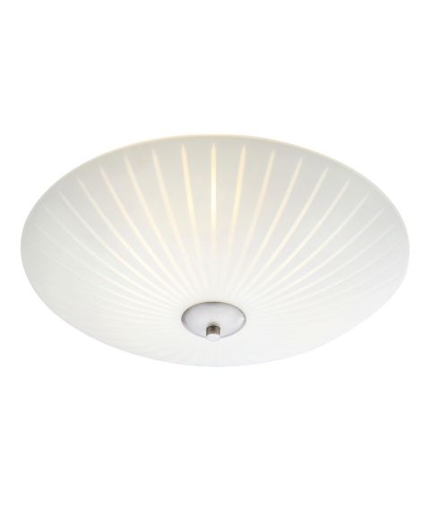 Cut takplafond, diameter 43 cm, Hvit/Stål