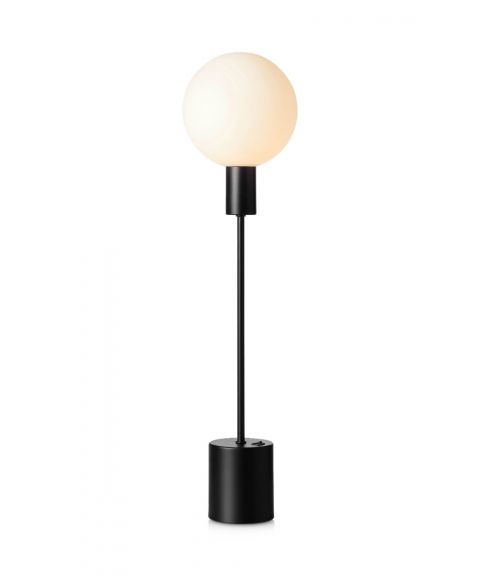 Uno bordlampe, høyde 60 cm, Sort / Hvit