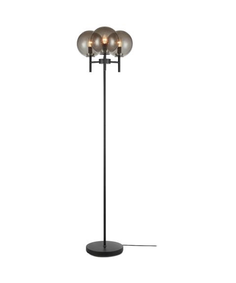 Crown gulvlampe, høyde 147 cm, Sort / Røykfarget