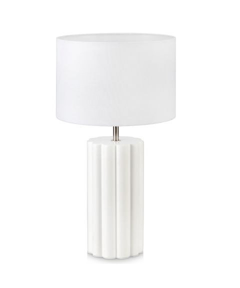 Column bordlampe, høyde 44 cm med hvit skjerm, Hvit