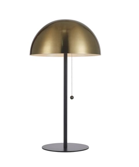 Dome bordlampe, høyde 54 cm, Sort / Messing