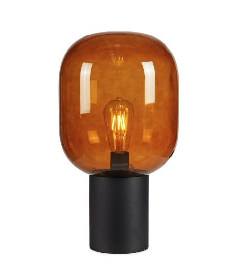 Brooklyn bordlampe, høyde 44 cm, Sort / Brun