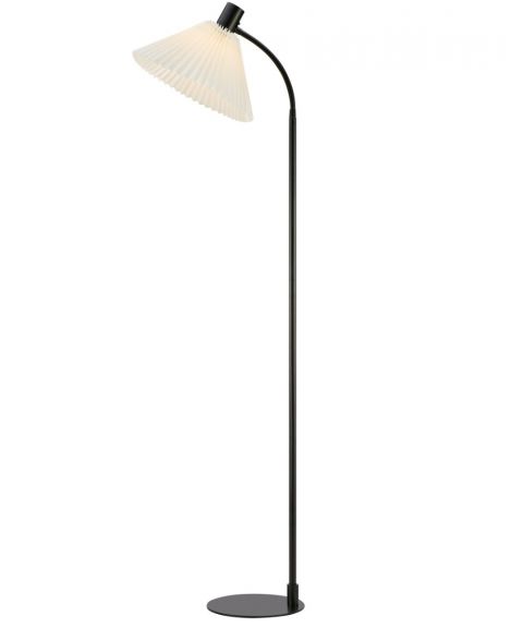Mira gulvlampe, høyde 145 cm, Sort / Hvit skjerm