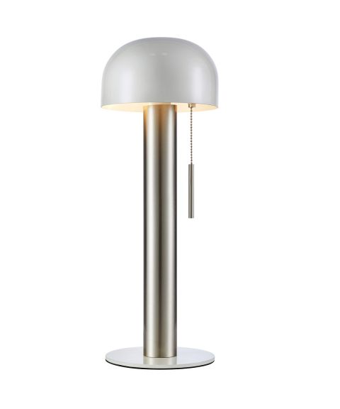 Costa bordlampe, høyde 45 cm, Hvit / Stål