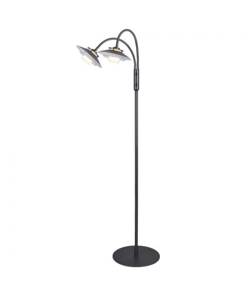 1123 gulvlampe 2, diameter 50 cm, høyde 129 cm, Gun Black - LAGERSALG