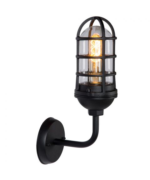 Limal vegglampe utendørs, høyde 39 cm, Sort