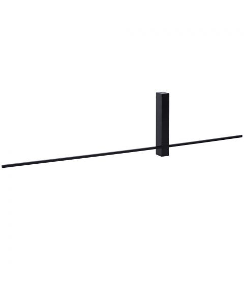 Segin vegglampe, lengde 90 cm, dimbar LED 10W 2700K 400lm, Sort