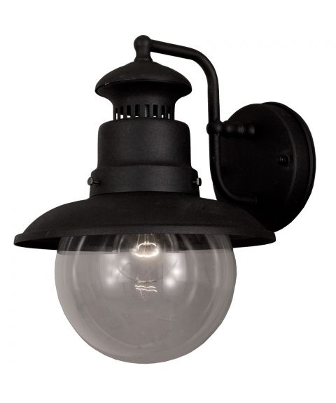 Lundeby vegglampe, høyde 27 cm, Sort