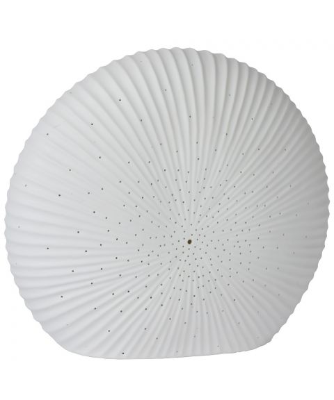 Shelly bordlampe, høyde 26 cm, Hvit porselen