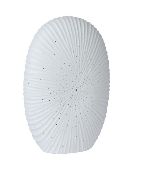Shelly bordlampe, høyde 32 cm, Hvit porselen